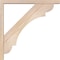 Ekena Millwork Olympic Block Smooth Bracket w/ Offset Brace, Douglas Fir, 3 1/2"W x 26"D x 26"H BKT0402X26X26OLY05SDF - alternate 3